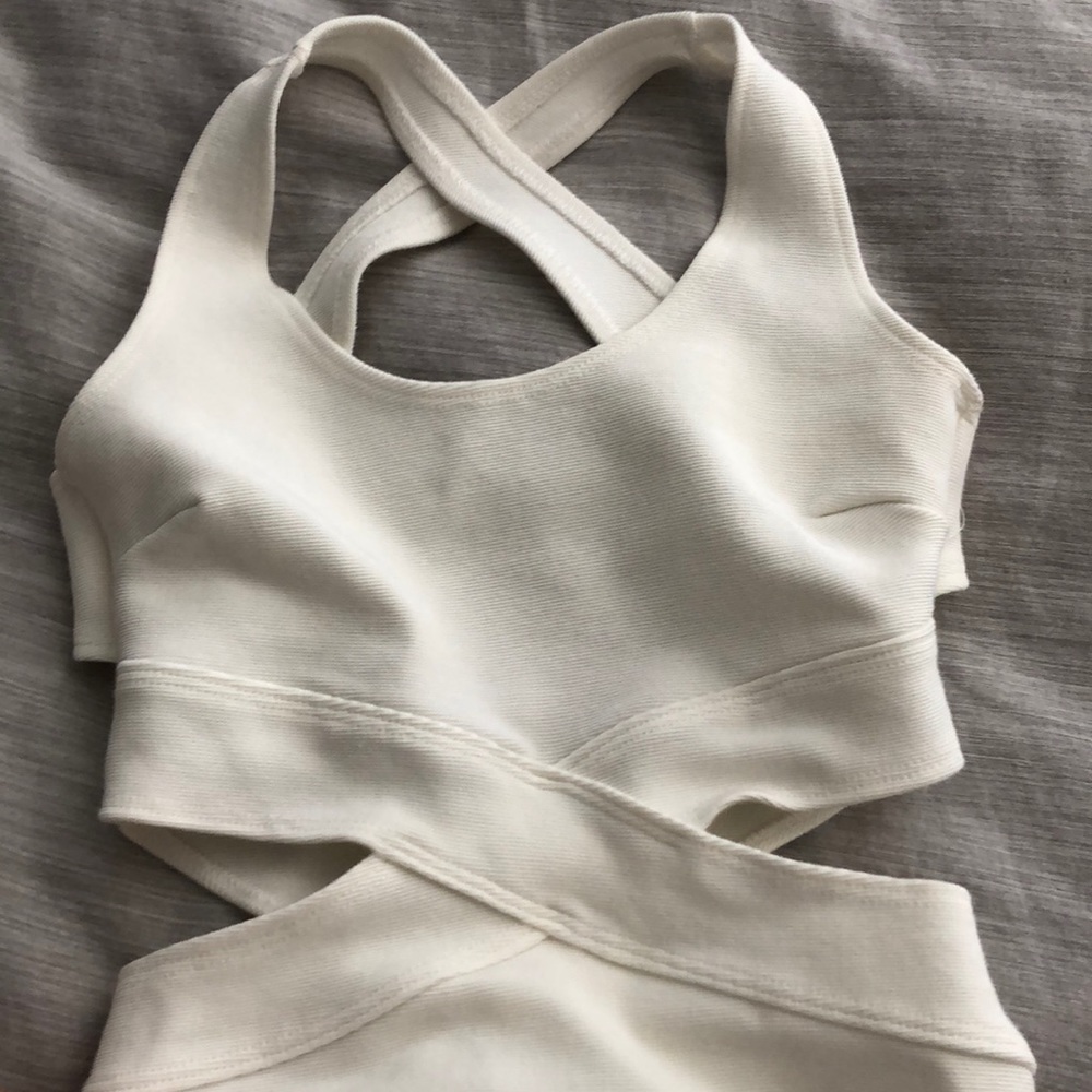 White cut out dress
